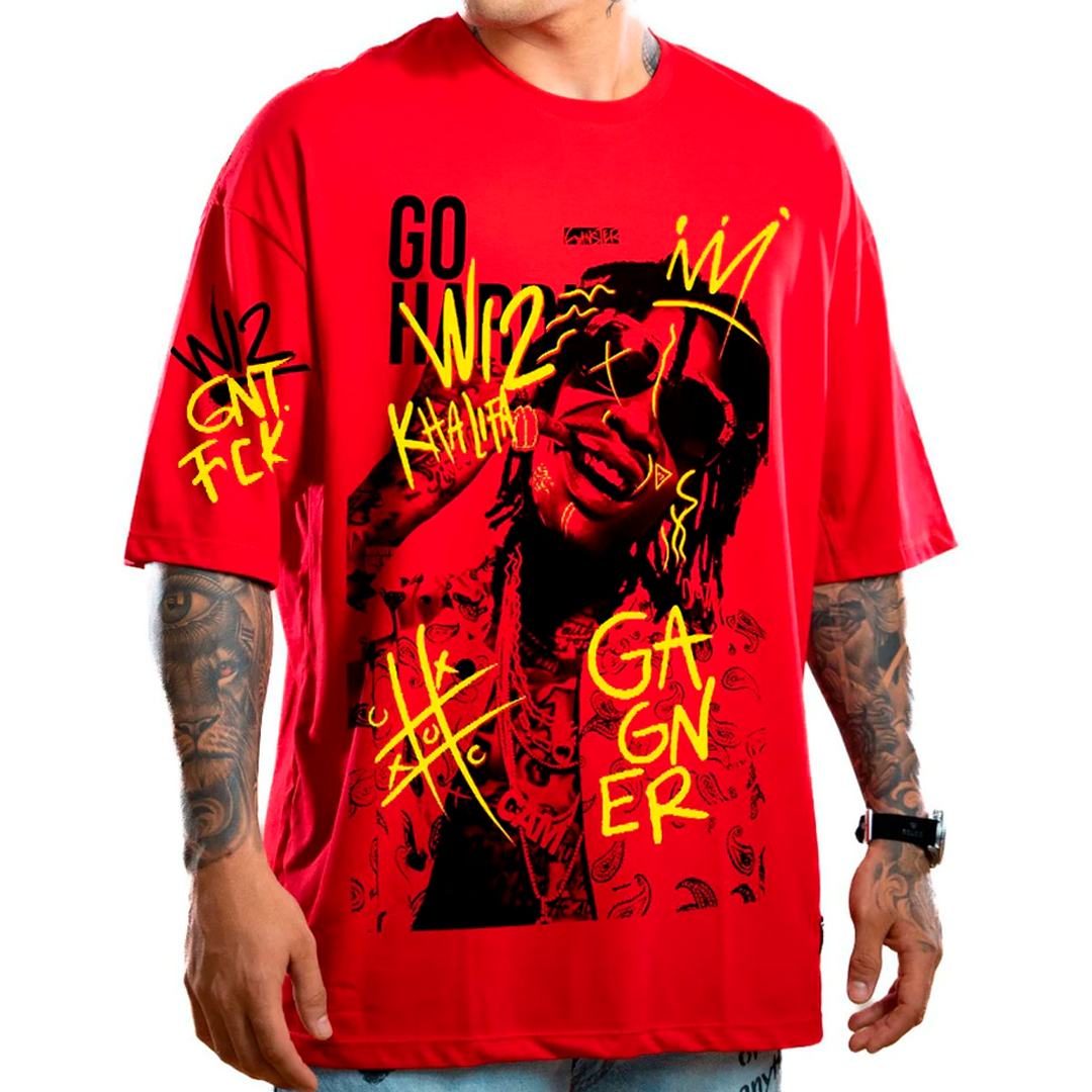 CAMISETA ST OVERSIZE ROJA WIZ KHALIFA