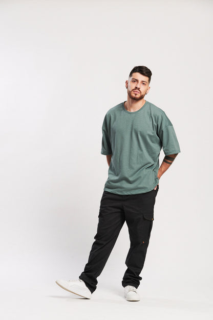 CAMISETA OVERSIZE VERDE TEXTURA