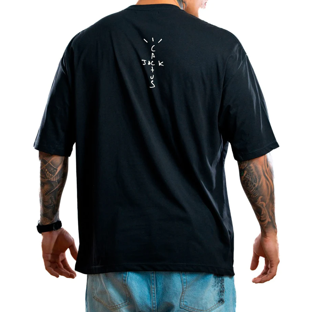 CAMISETA ST OVERSIZE NEGRA TRAVIS SCOTT